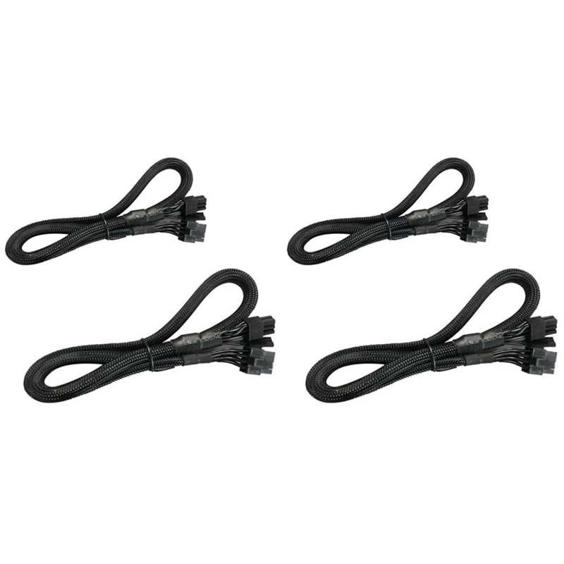 4 Pack 8 PIN TO 8 Pin (6+2) PCIE VGA Supply Cable Flex For EVGA Supernova 650 750 850 1000 1600 2000 G2 G3 P2 T2 GS