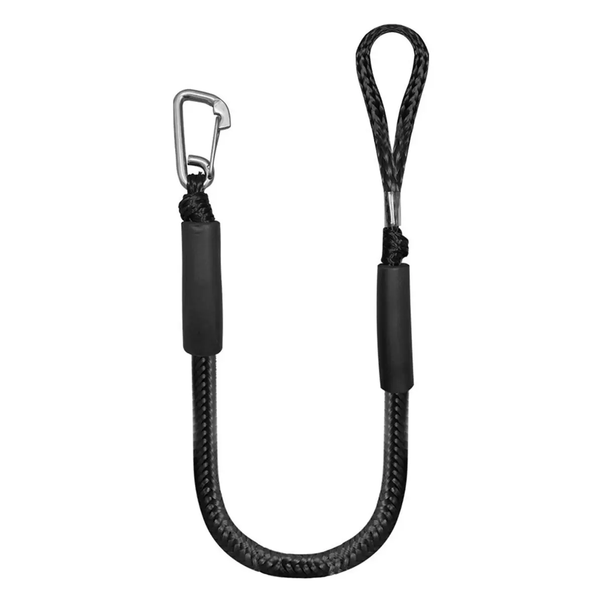 2026 New 4-Foot 1.2M Bungee Dock Line for Boats with Hook, Elastic Boat Dock Lines with Foam Floats, Quick Mooring Rope, 2-Pack