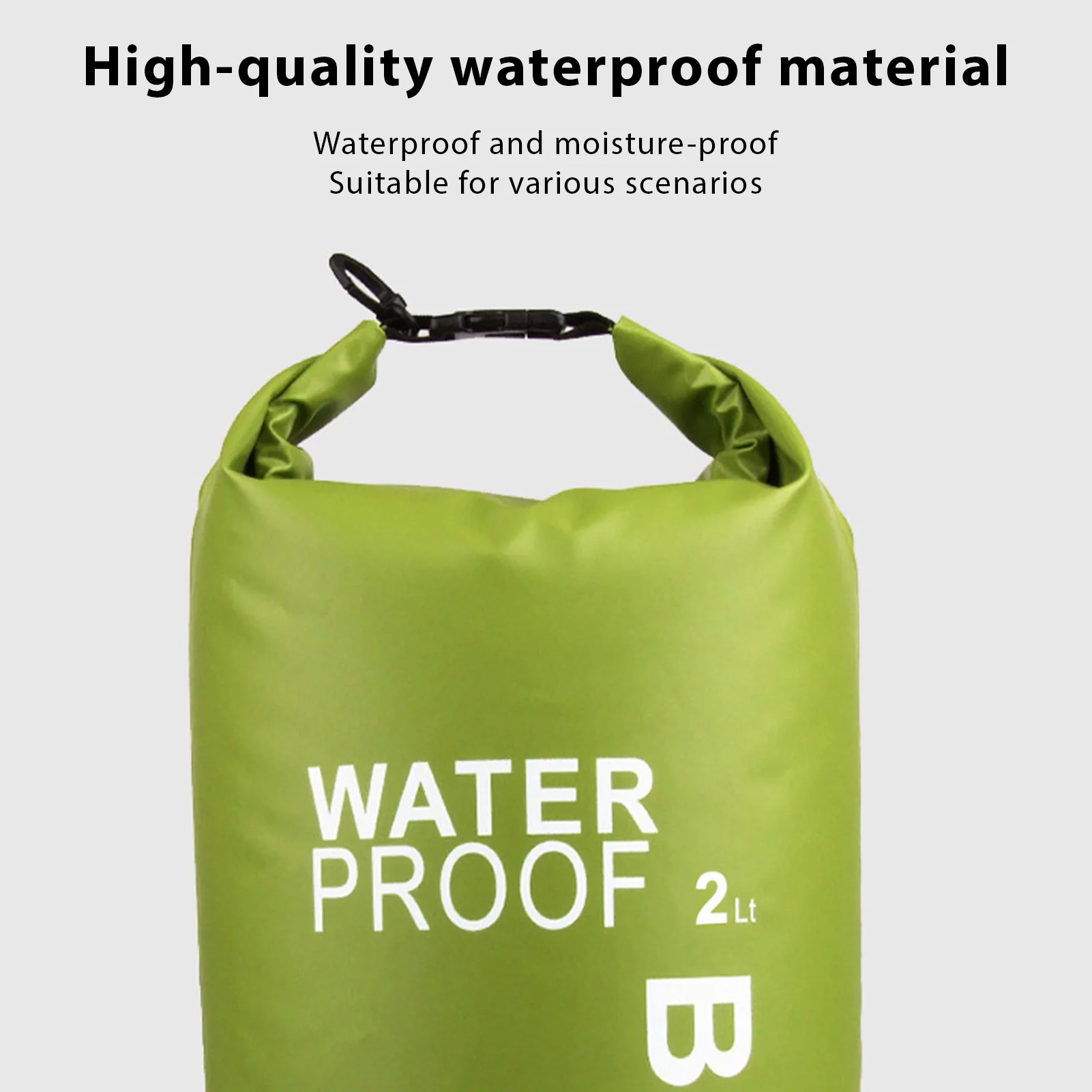 4pcs 2L Waterproof Storage Bag Dry Bag Lightweight Sack 250D PVC Roll-Top Sack for Kayaking Swimming Camping Backpacking