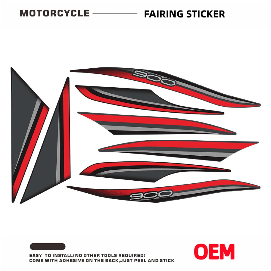 Z900 18-19 Full Car Stickers For Kawasaki Z900 2018-2019 New Metal Color OEM Replica Motorcycle Fairing Sticker Decal