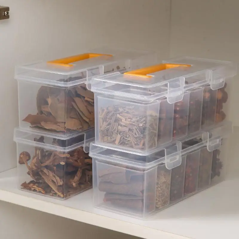 7-teiliges Werkzeug-Organizer-Set, transparente Aufbewahrungsbox mit Trennwänden, tragbarer Koffer für Gewürze, Perlen, kleine Hardware-Zubehörteile – Detail 10
