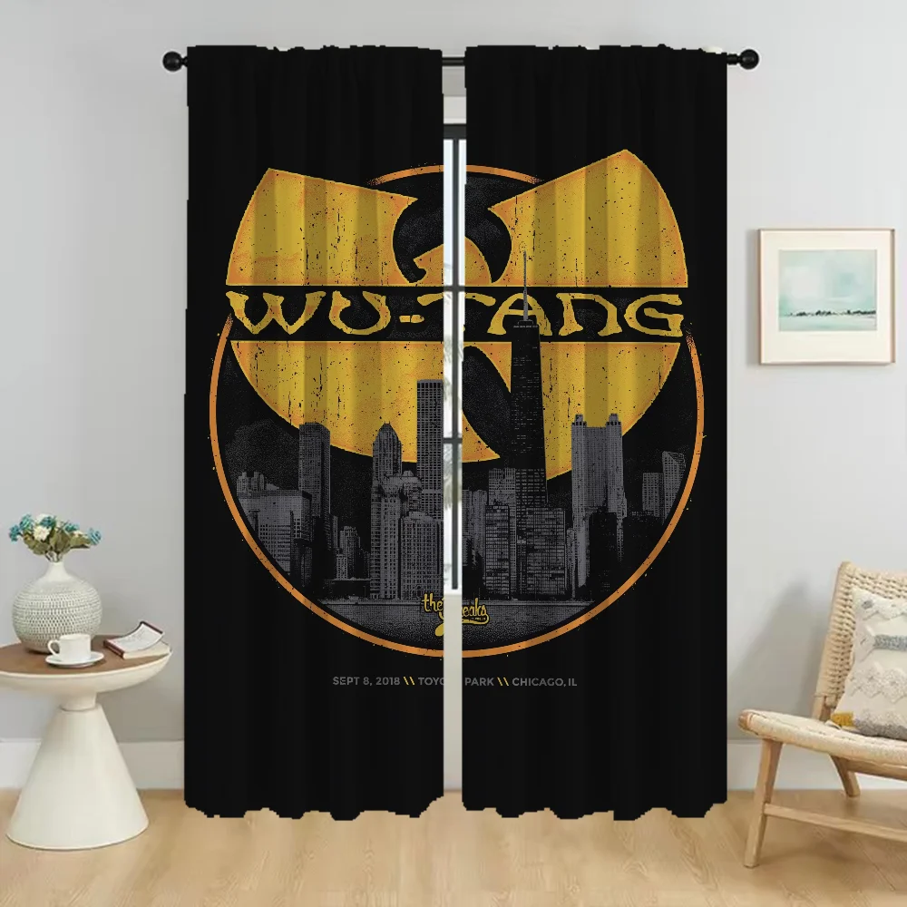 Wu T-tang Clans Tulle for Bedroom Halloween Decoration Blackout Curtain for Room 2 Panel Curtains Child Room Partition Shades