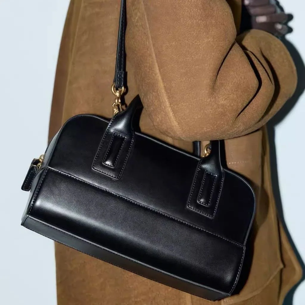 موضة حقائب بوسطن السوداء للنساء حقائب اليد عالية الجودة حقيبة كتف فاخرة مصمم حقائب نسائية 2025 جديد بولي PU المحافظ الجلدية #4