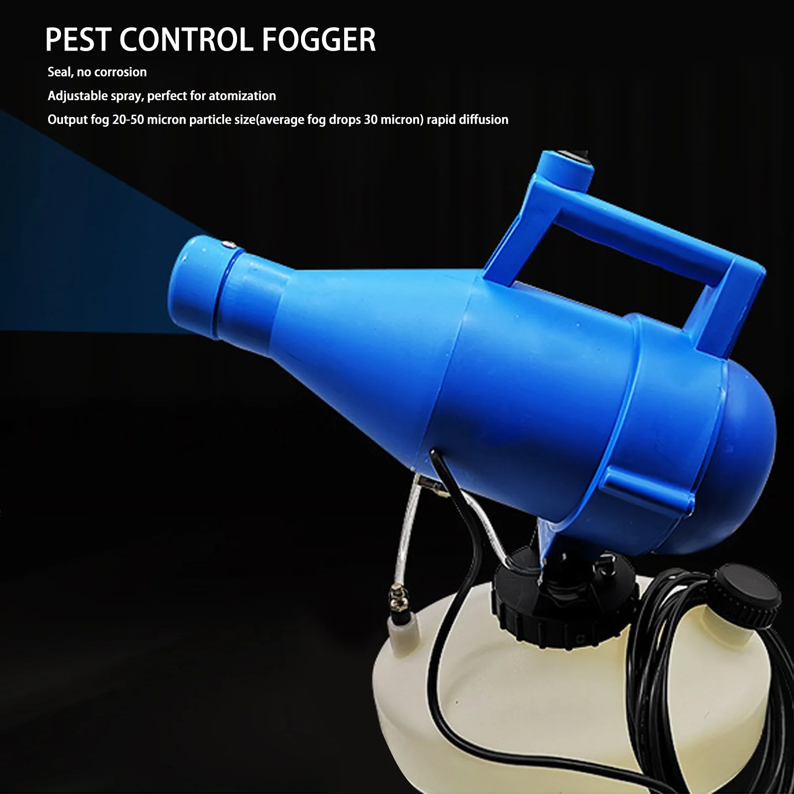 Electric ULV Portable Fogger Sprayer Machine Atomizer Mist Cold 32.8ft Spraying for Hotel School 4.5L(1.2 Gallon)