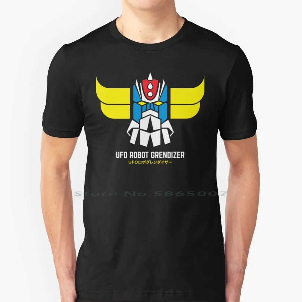 Grendizer-Color T Shirt 100% Cotton Grendizer Goldrake Goldorak Gonagai Kotetsu Jeeg Metal Robot Mecha Japanese Cartoon Anime