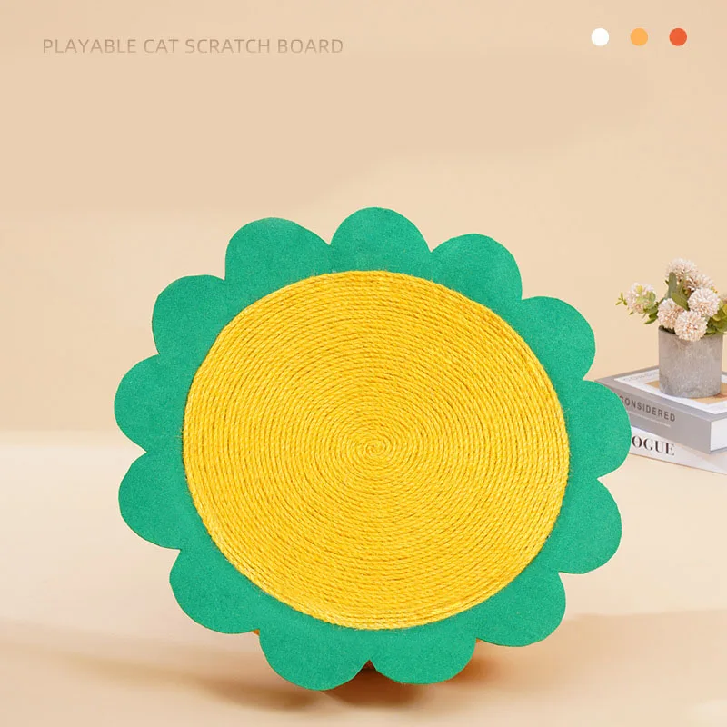 Cat Scratcher Concave Design Round Burger Shape Kitten Scratching Pad Couch Bed For Furniture Protection