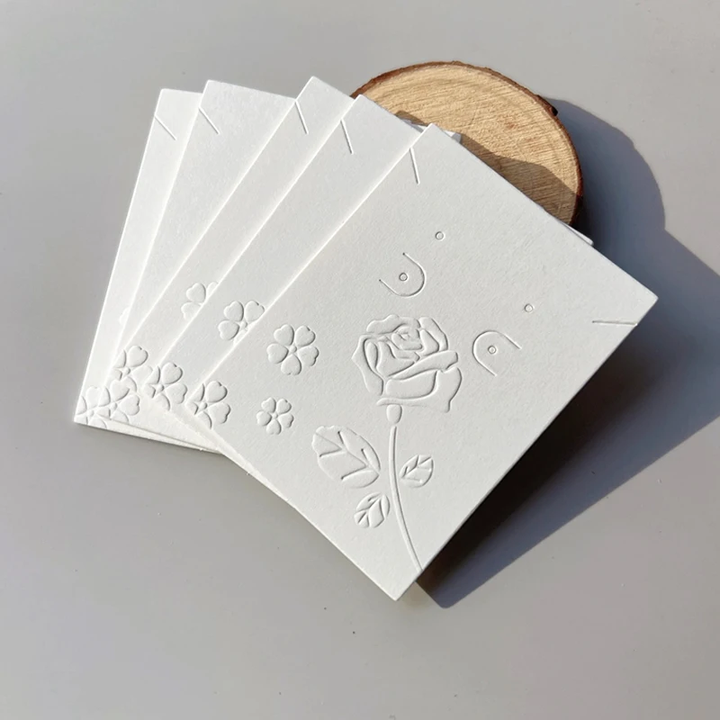 귀걸이 디스플레이 카드 맞춤형 네일 아트 카드 목걸이 카드 DIY 쥬얼리 홀더 금박 로고가 있는 엠보싱 라벨 포장