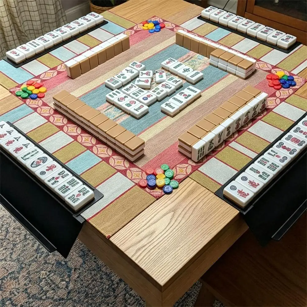 Foldable Mahjong Card Stand Portable Foldable Table Edge Playing Card Stand Game Score Card Display Rack for Mahjong
