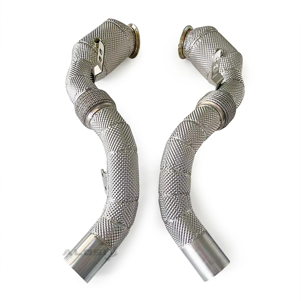For BMW M550/M550i/M850i G14/G30/N63/G15/G16 4.4T 2017-2020 Performance Stainless Steel Catalytic Exhaust Downpipe with Heat Shi