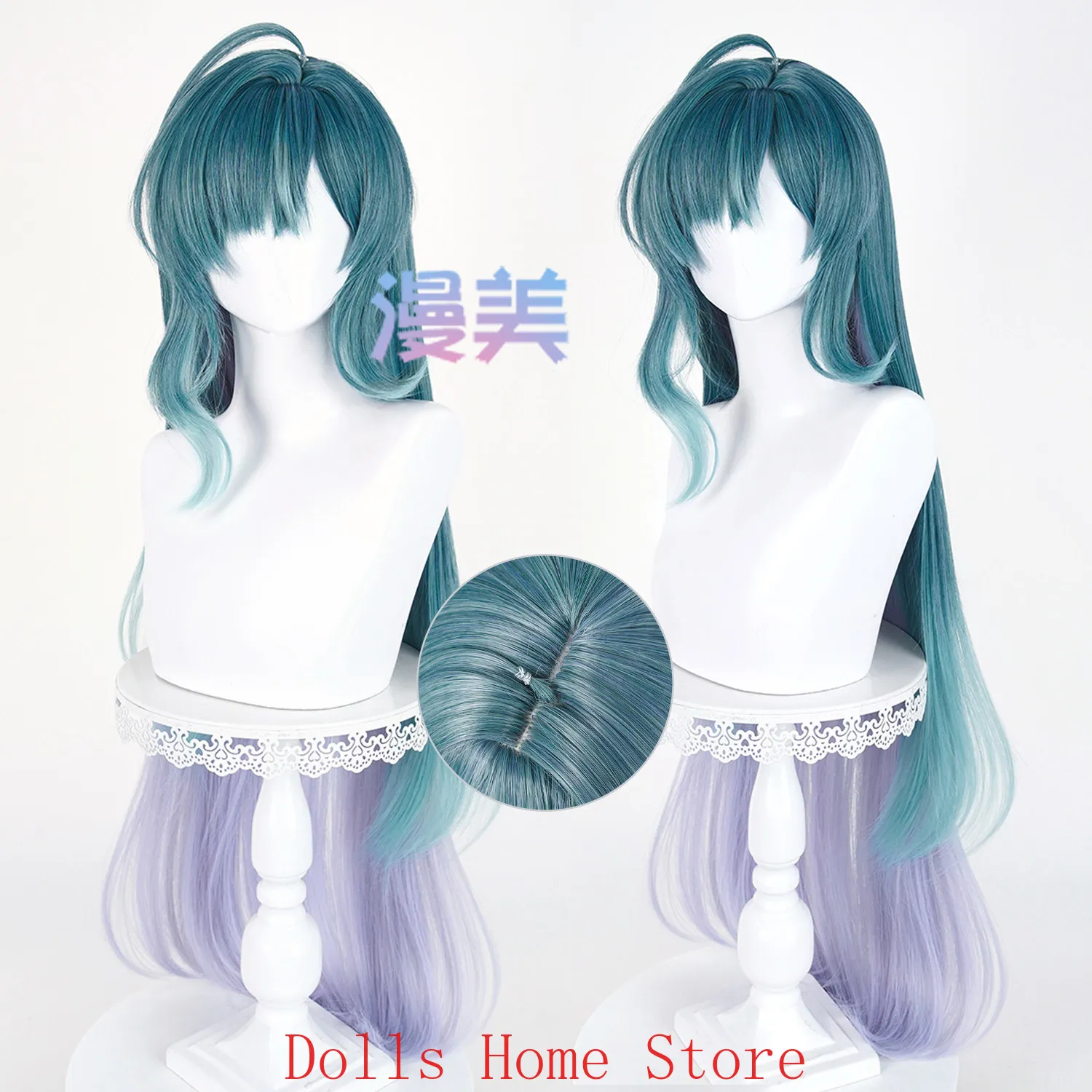 Genshin Impact Vodyanitsa Anime Cosplay Wig Hair Women Halloween Heat Resistant Synthetic Wigs Party Role Play Gift