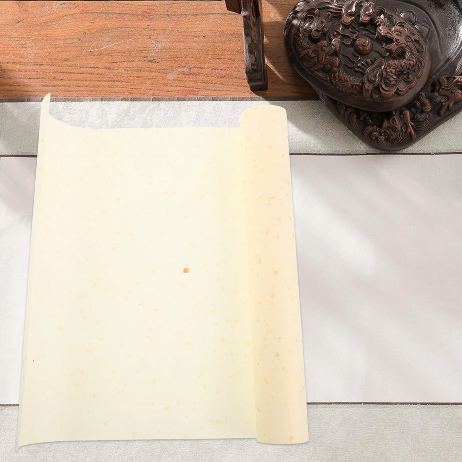 

Calligraphy Writing 35cmx20m Golden Rice Paper for Home Office Multi-function Art Supplies Lightweight Portable Daily Use