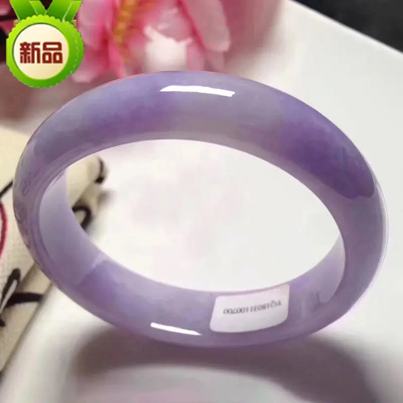 Violet jadeite , purple , Burmese bracelet, handmade artistic vintage jade