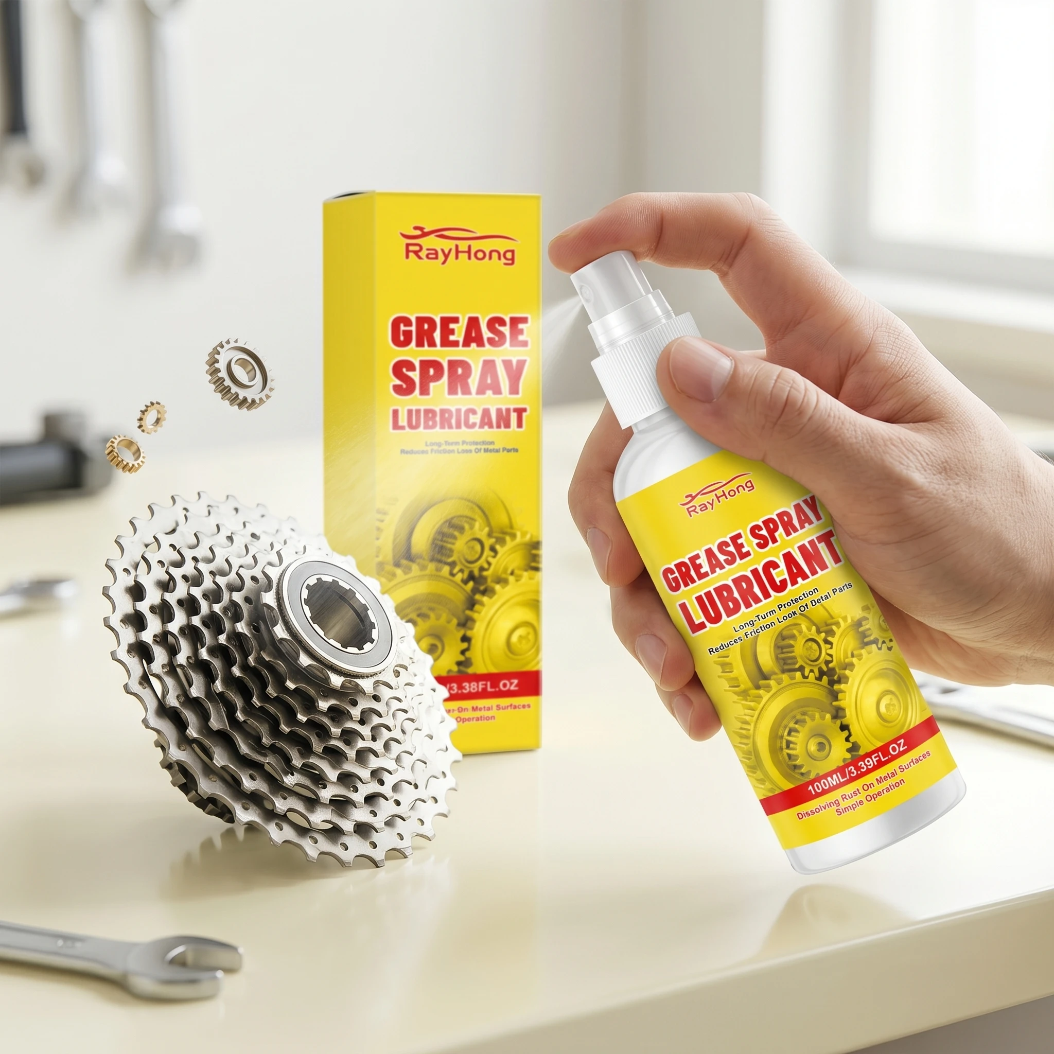 Rust Removal Lubricant Spray Removes Metal Rust Lubricate Stuck Parts Reduces Friction Blockage Mechanical Polish Maintain Agent
