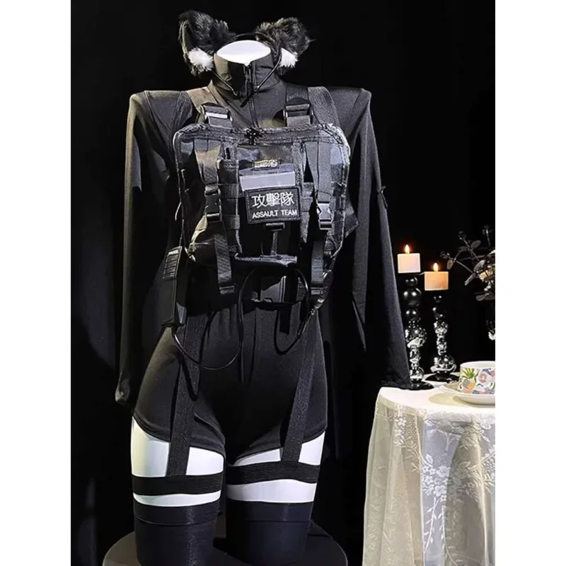 

2025 Soft Chi Sauce Covered Coswear Armed Mother Tactical Mother Cosplay Costume Military Home Equipment Set Performance Dress