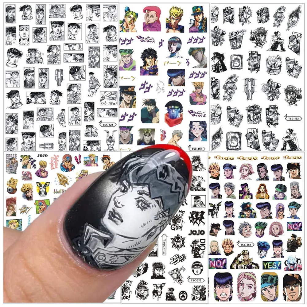 

TSC-124 JOLYNE CUJOH cute Slider JO HERO Stone Rohan Kishibe 3d Nail Art Stickers きしべ ろはん Stamp