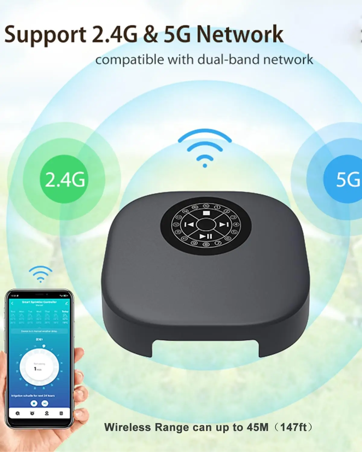 Tuya WiFi Sprinkler Controller Gardening Intelligent Irrigation Timer 16 Zones Automatic Watering Device For Alexa Google Home