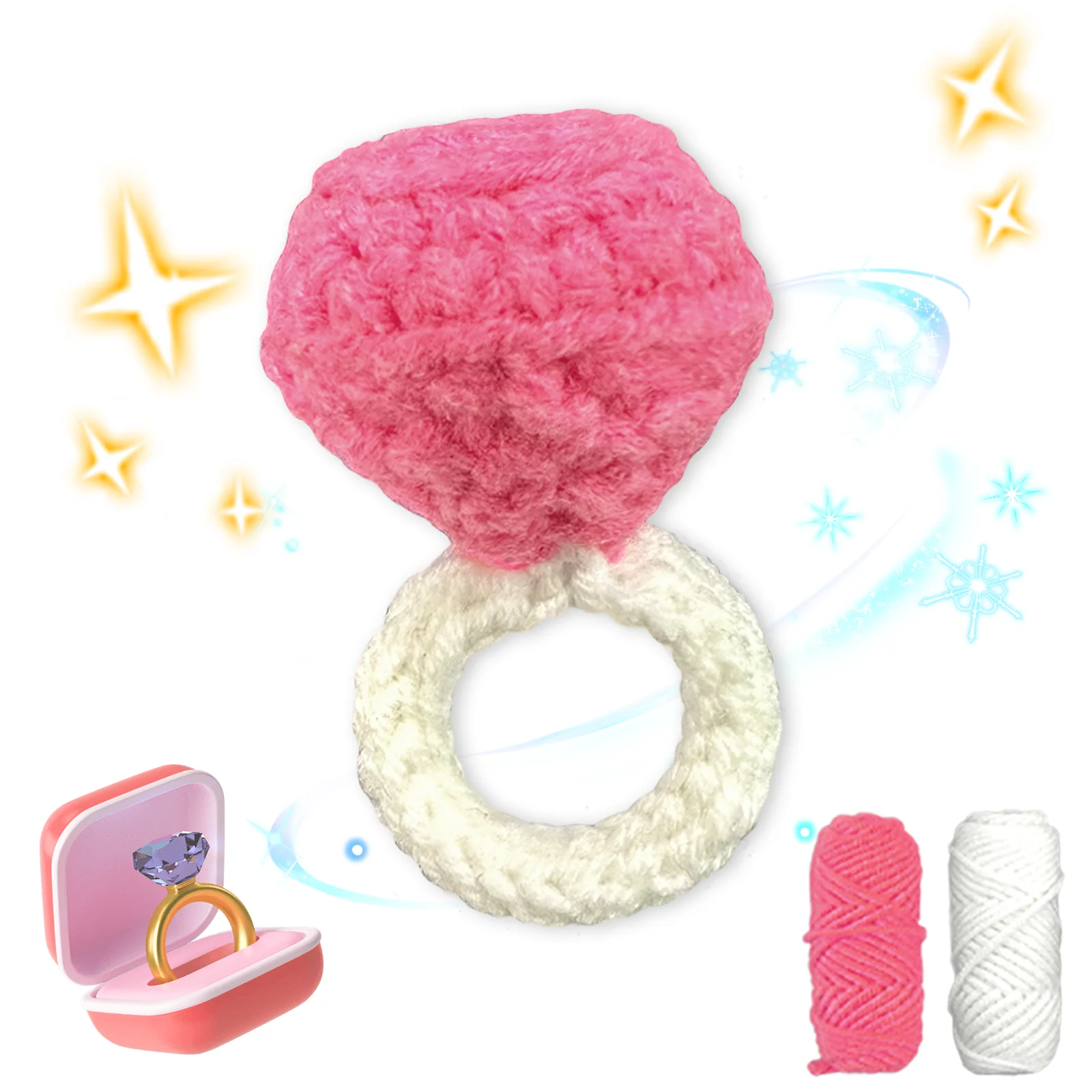 

YAMAXIN Набор для вязания крючком своими руками для начинающих — Набор инструментов для вязания и рукоделия с дизайном тематического кольца