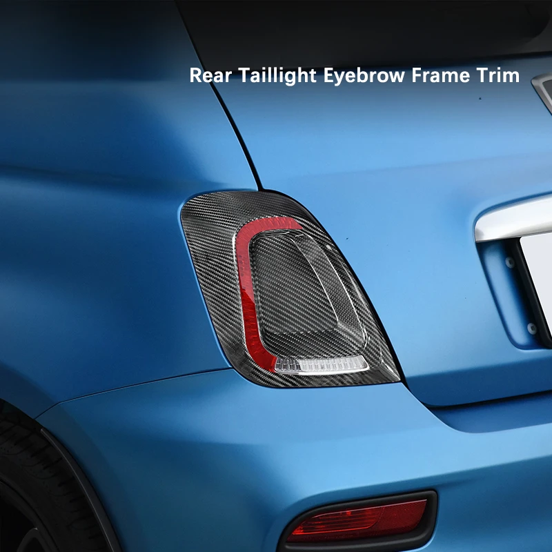 Carbon Fiber Rear Taillight Frame Trim Abarth 595 Exterior Body Parts