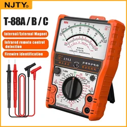 NJTY T88 multimetr wskazówkowy AC/DC 2500V woltomierz miernik analogowy precyzyjny tester rezystorów narzędzia dla elektryków