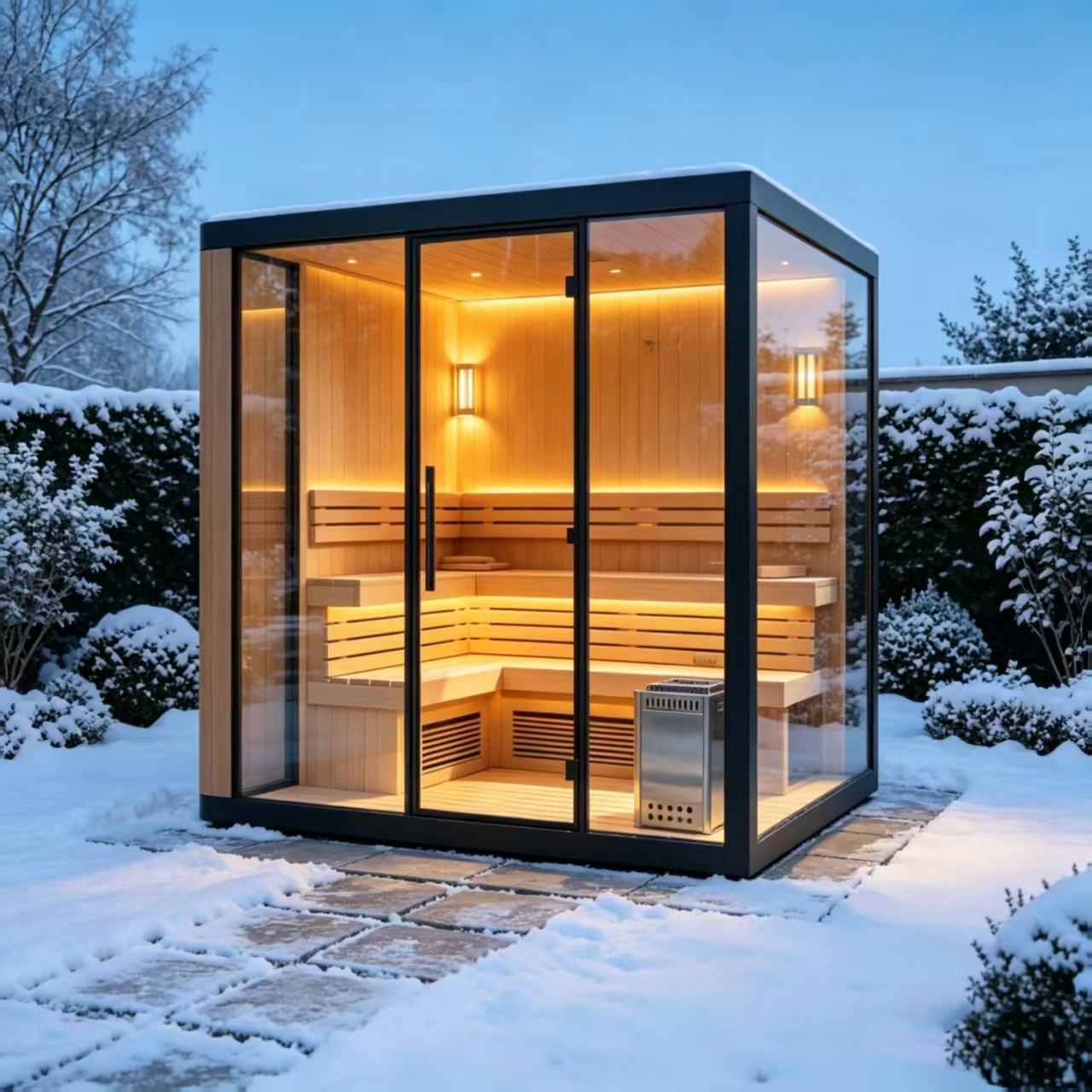 Far Infrared Heated Wooden Sauna Room With Deep Sweat Wicking And Moisture Absorbing Wood For Temperature Regulation