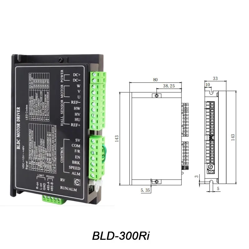 BLD-70 120 300 750 1500W Brushless Motor Speed Controller Module With Potentiometer 3PH 12V 24V 36V 48V BLDC Driver