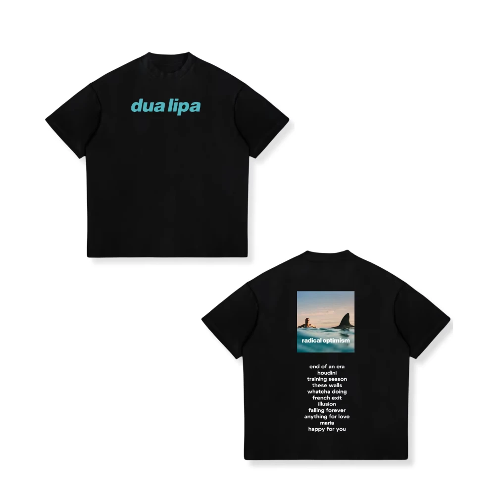 

Men's Short Sleeve T-shirt High Quality Men's Clothing Street Wear 2025 Summer Dua Lipa Radical Optimism Printed Graphic T-shirt
