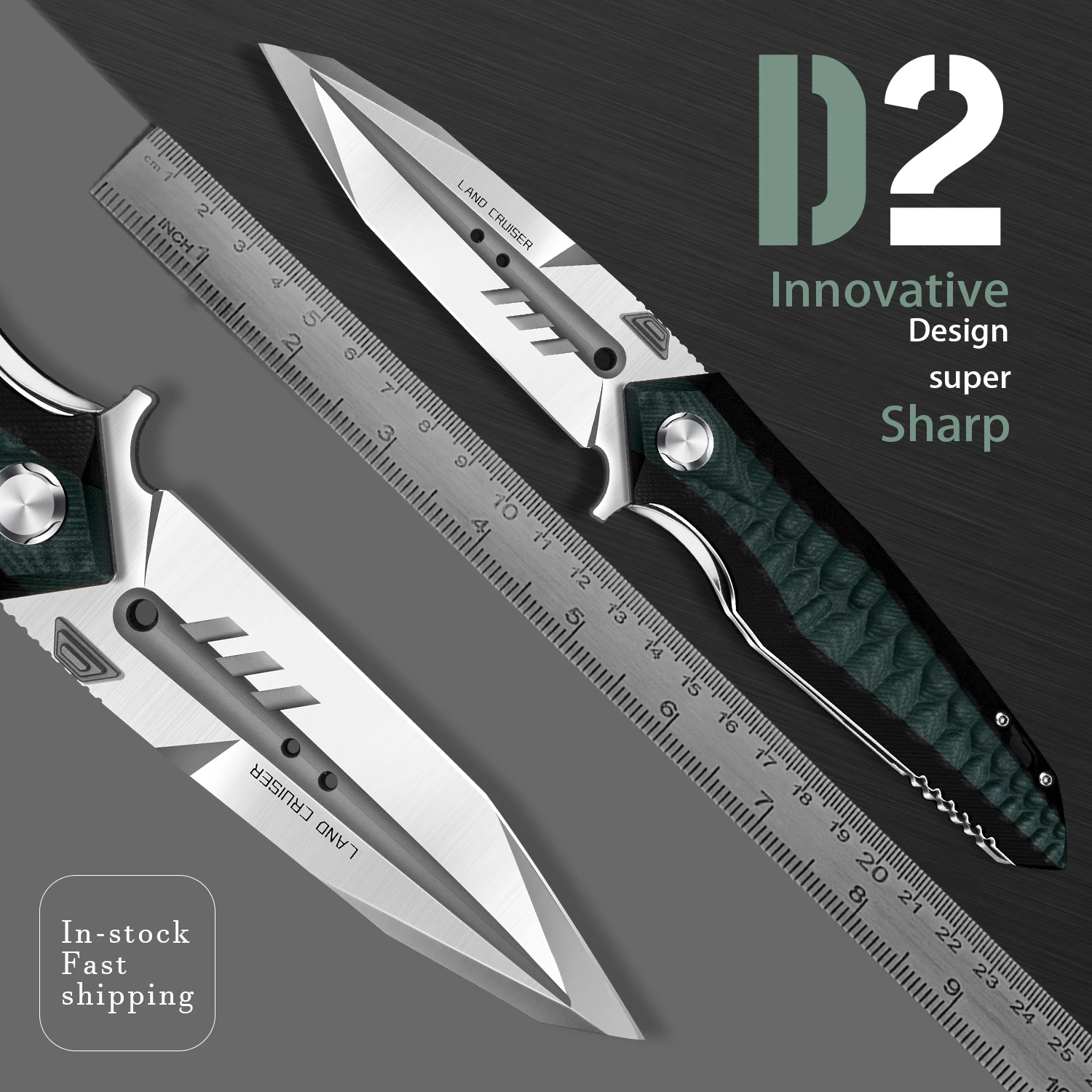 NEWOOTZ D2 steel G10 handle outdoor camping hiking fishing folding knife can be used for outdoor activities