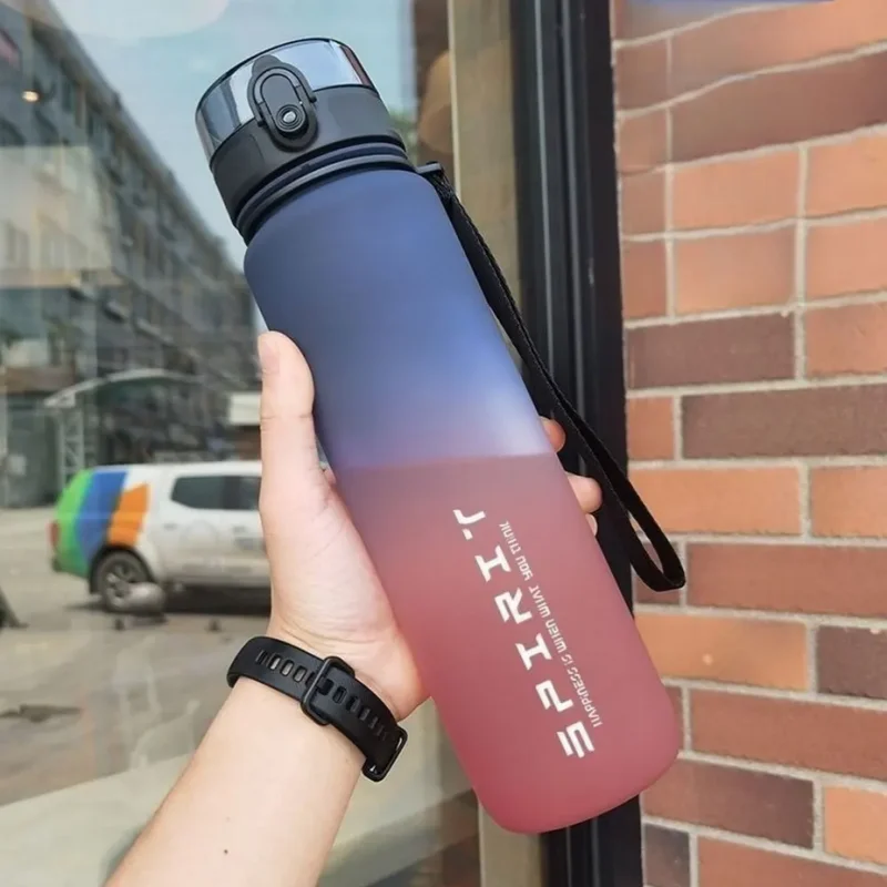 500ML/1000ML Große Kapazität Sport Wasser Flasche Motivation Auslaufsicher Tragbare Wiederverwendbare Kunststoff Tassen Outdoor Reise gym Krüge