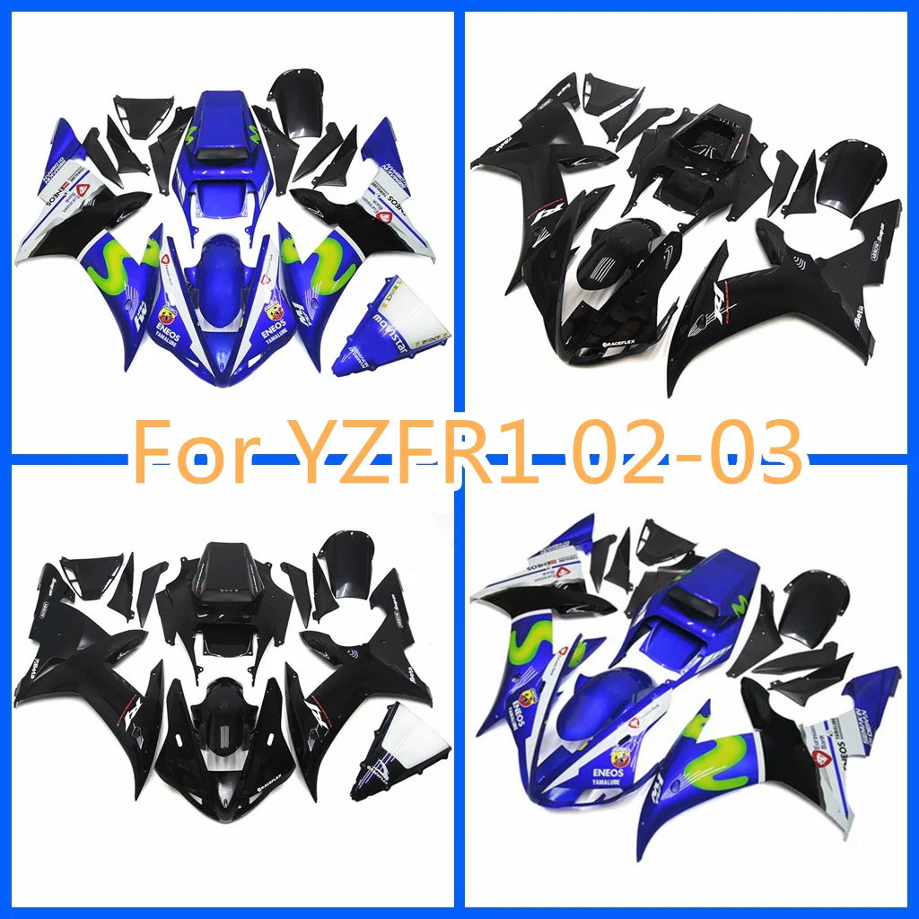 Bodys Kit for YAMAHA YZF-R1 2002 2003  YZF1000 CC Movistar Blue black Bodywork YZF R1 1000CC  YZFR1 02 03 Motorcycle Fairing kit