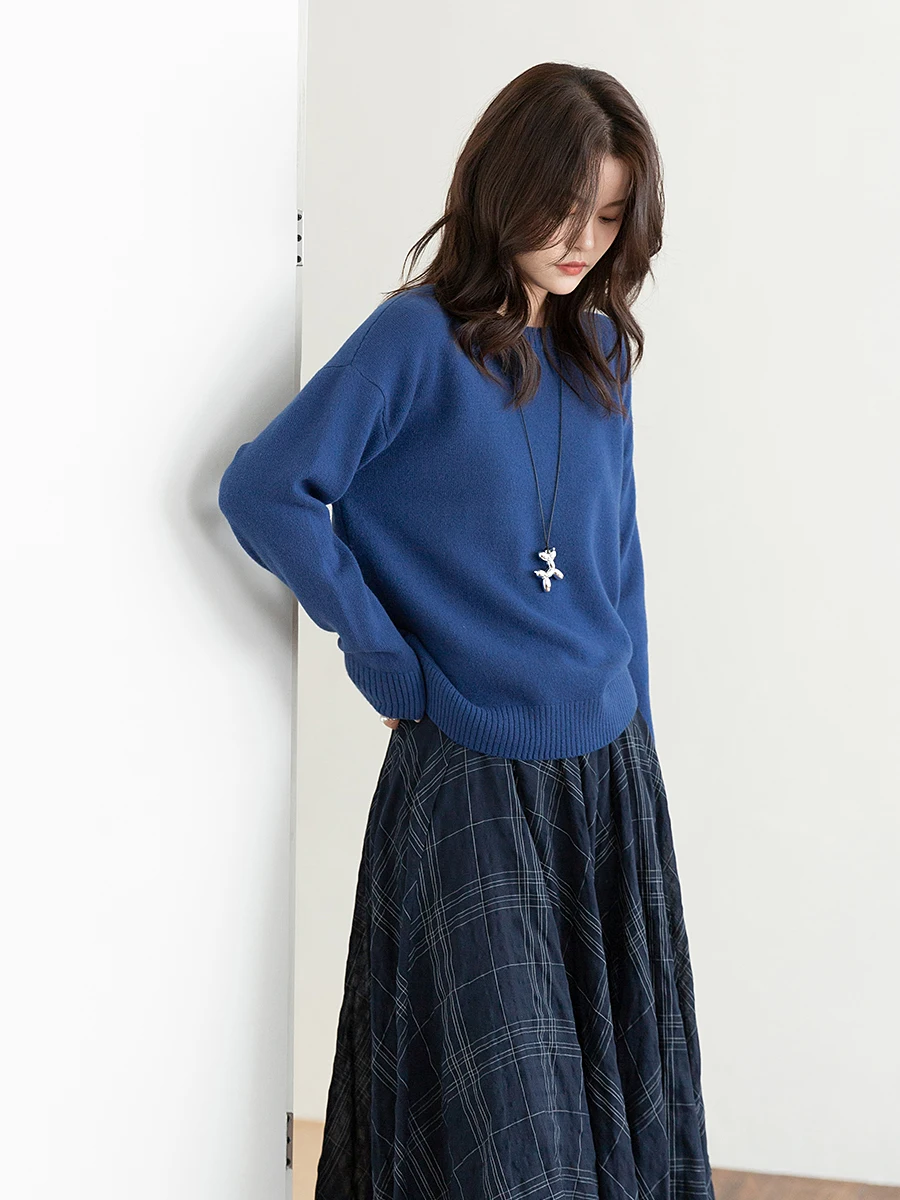 

00 шерстяной круглый вязаный свитер Ne, женский свободный ленивый свитер, длинный све, верхняя основа, осень-зима, Новое поступление, мягкий, теплый