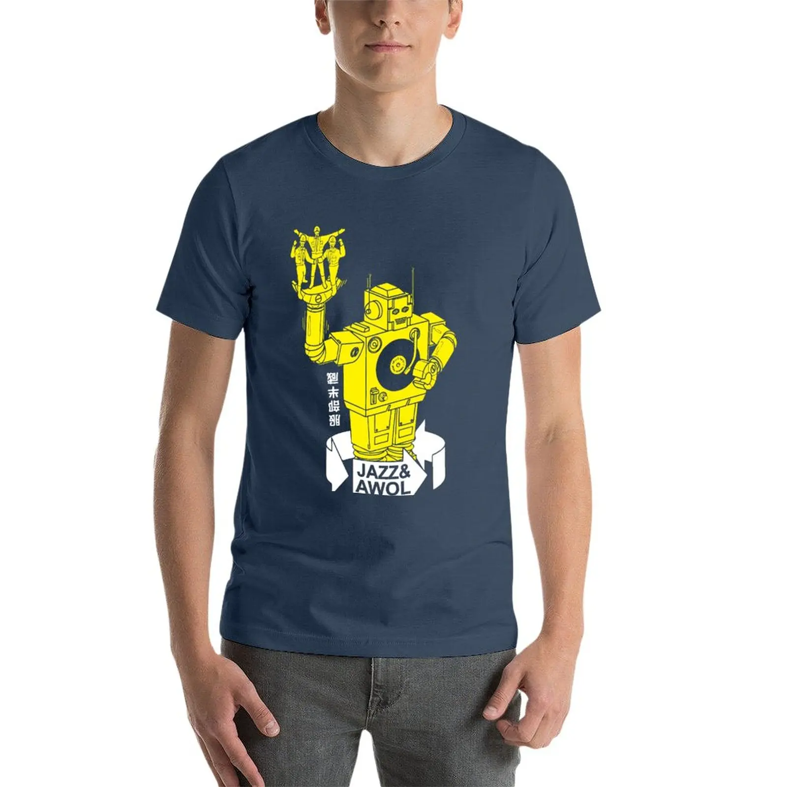 New Jazz & Awol Print T-Shirt cute clothes quick drying t-shirt Short sleeve tee men