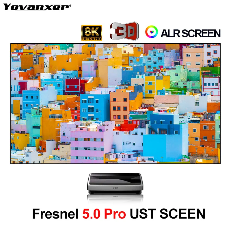 NEW Dragon Fresnel 5.0 Pro ALR UST Projector Screen Fixed Frame Ambient Light Rejecting for Ultra Short Throw Projector 8K 3D