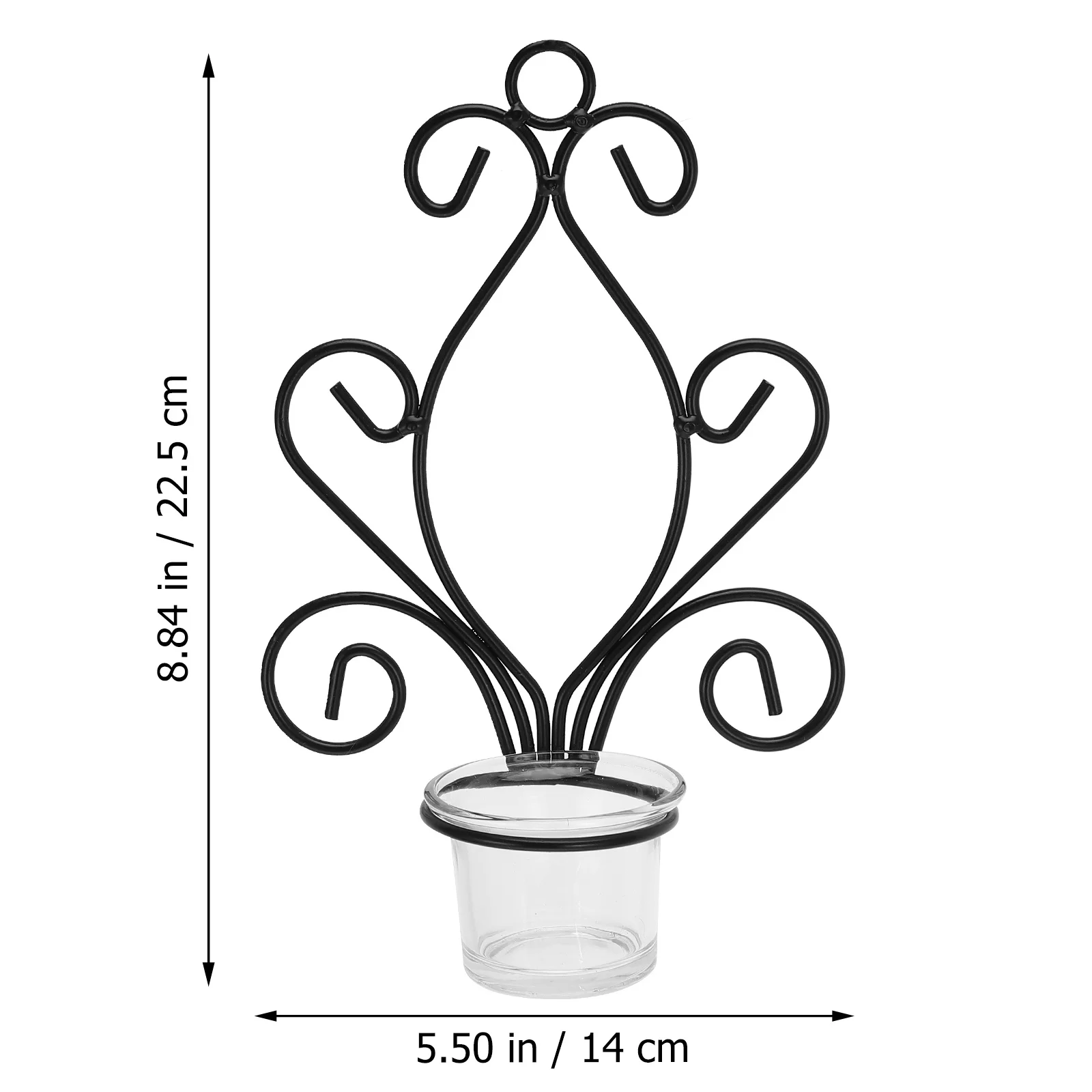 2 قطعة حامل مثبت على الحائط شمعدان حديدي حديث ديكور لغرفة المعيشة وغرفة النوم والمطبخ رف معدني على الطراز الأوروبي #4