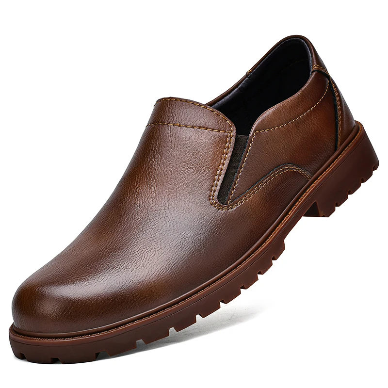 Men Leather Casual Shoes Luxury Brand Soft Mens Walking Shoes Business Formal Shoes Leather Shoes New