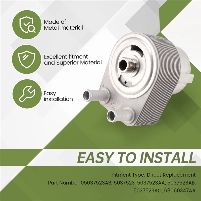 

Car Engine Oil Cooler For Dodge Charger Challenger Grand Cherokee 2009-2023 5037523AB-AD39