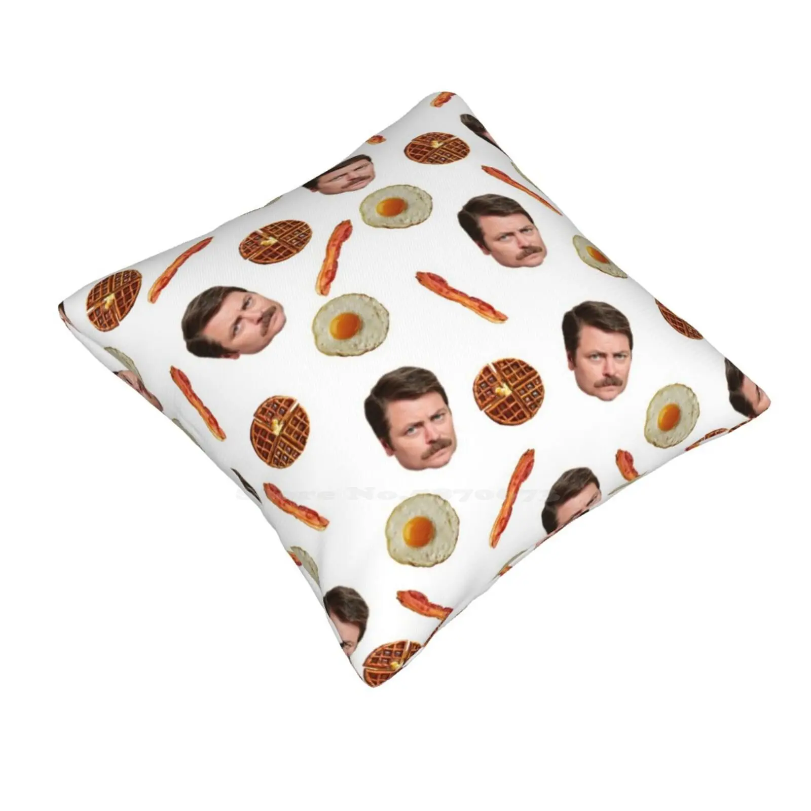 All The Bacon And Eggs Home Sofa Car Waist Throw Pillowcase Ron Swanson Parks And Recreation