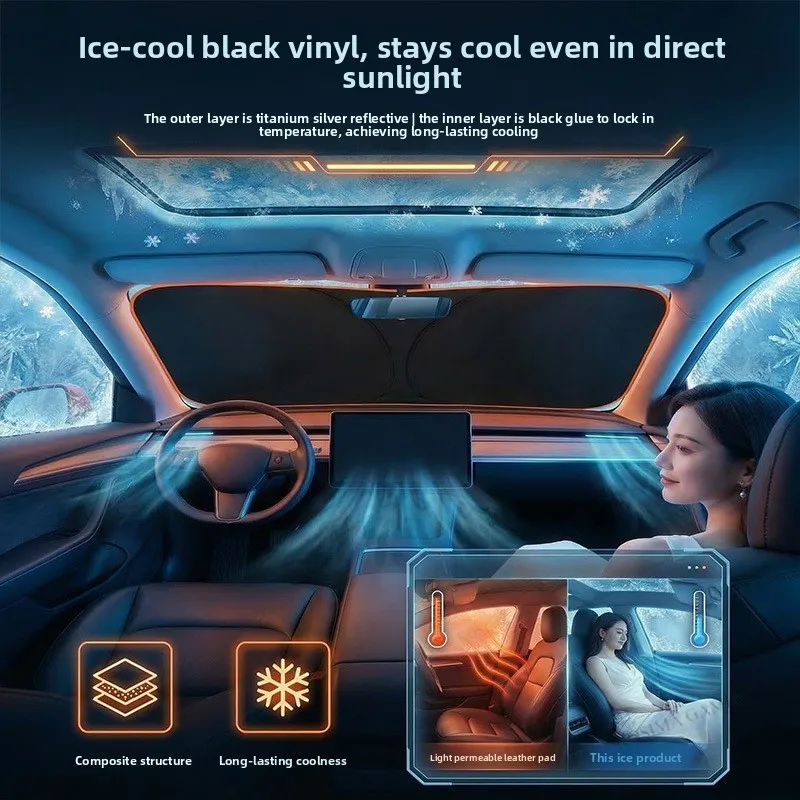 Folding Car Window Sunshade Cover Sun Shade Windshield Visor Protector Windscreen Auto UV Protection Curtain Styling Accessories