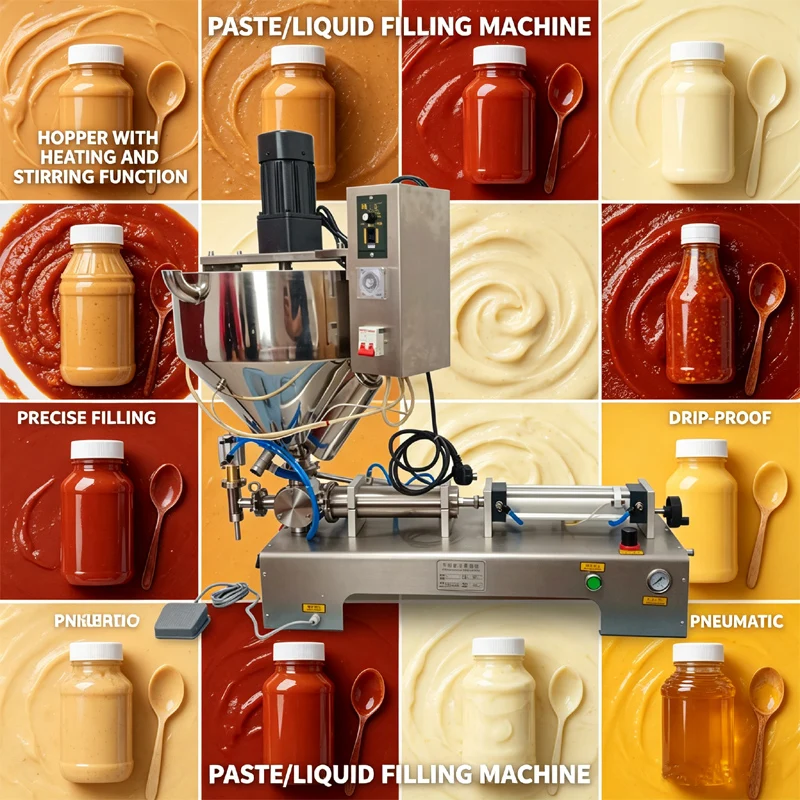 Paste Filling Machine Stainless Steel Heating Mixing type Quantitative Filling Machine