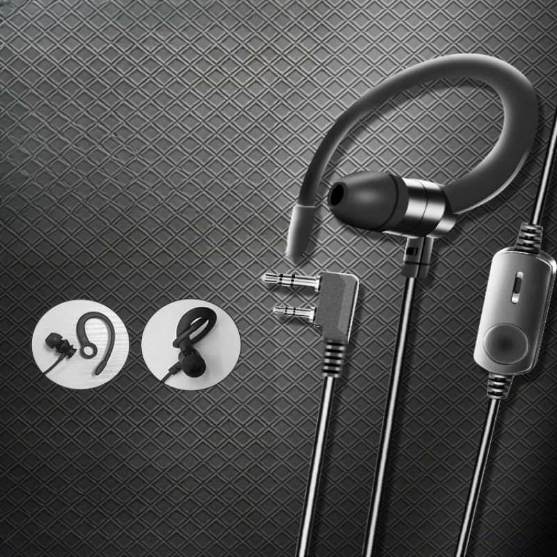 [High Quality] Universal in-ear Soft Hanging Ear K-head M-head T Single-hole Headset Cable for Walkie-talkie Headset Cable