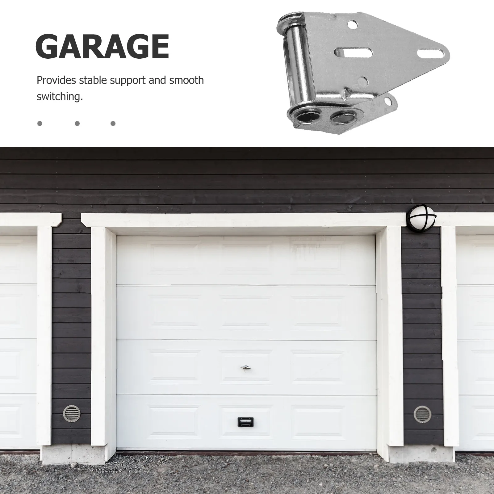 

2 шт. железных петель для гаражных ворот, сверхпрочные сменные детали для фурнитуры гаражных ворот, прочные, устойчивые к выцветанию, износостойкие