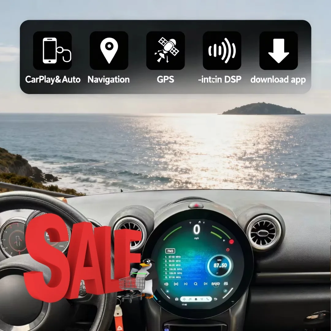 Android 15 For BMW Mini Cooper R56 R60 2006-2016 OLD TO NEW Auto  Carplay Car  GPS Navigation Stereo Multimedia Player 360 tools