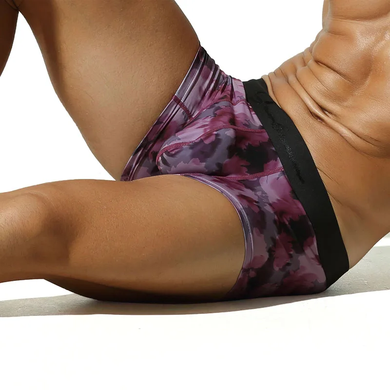 SEOBEAN Men's Comfortable Ice Silk Boxer Shorts Breathable Sports Underwear Flat Angle Pants