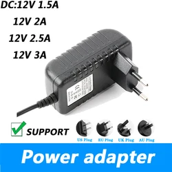 DC 12V 1.5A Switching Power Adapter 12V 2000ma Router Camera 12V 2.5A UK Plug AU Plug 5.5*2.1MM Power Supply