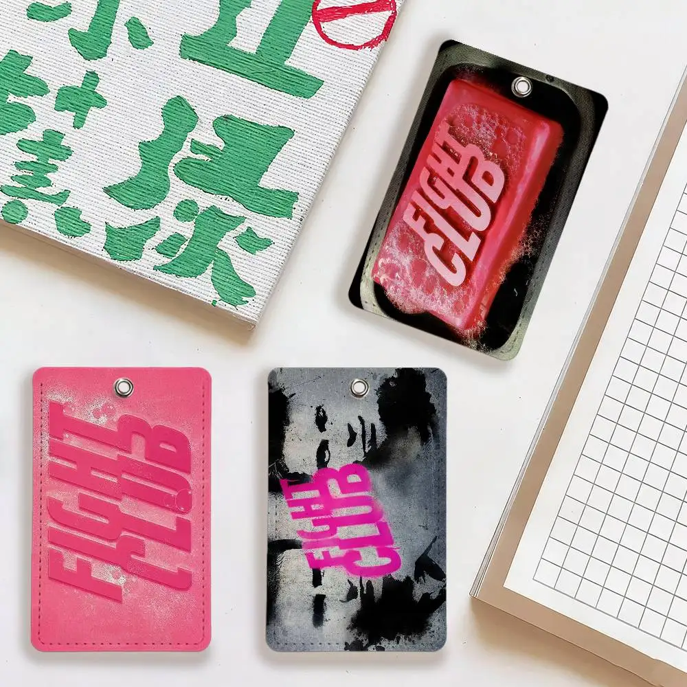 Movie  F-fights C-clubs   Community Access Card Holder Elevator Card Sensor Drop Card Protector Keychain