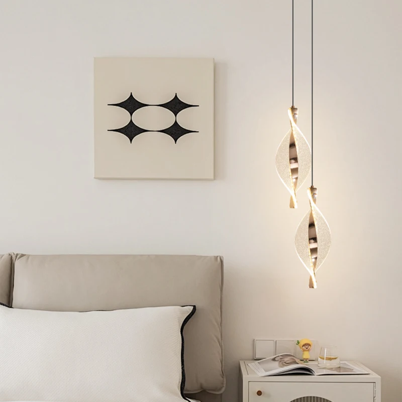 

Modern Creative LED Acrylic Bedside Pendant Lights 110v 220v For Bedroom Hanging Lamp Dining Living Room Decor Chandelier Lamp