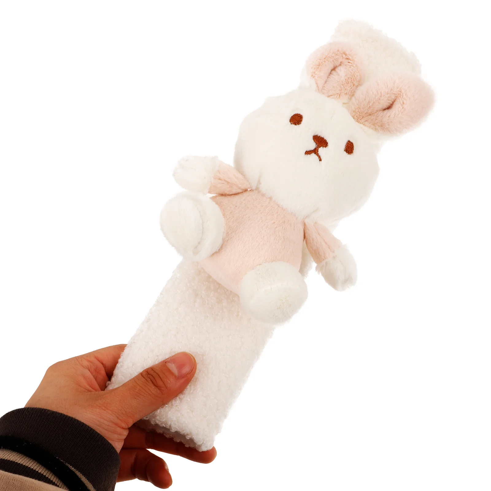 Car Cushion Shoulder Pad Protector Soft Plush Bunny Design Cartoon Car Accessories Women Safety Belt Holder Anti