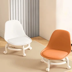 Rotating Universal Wheel Stool Mobile Backrest Bench Low Household Seat Small Pulley Chair Perfect for Changing Shoes