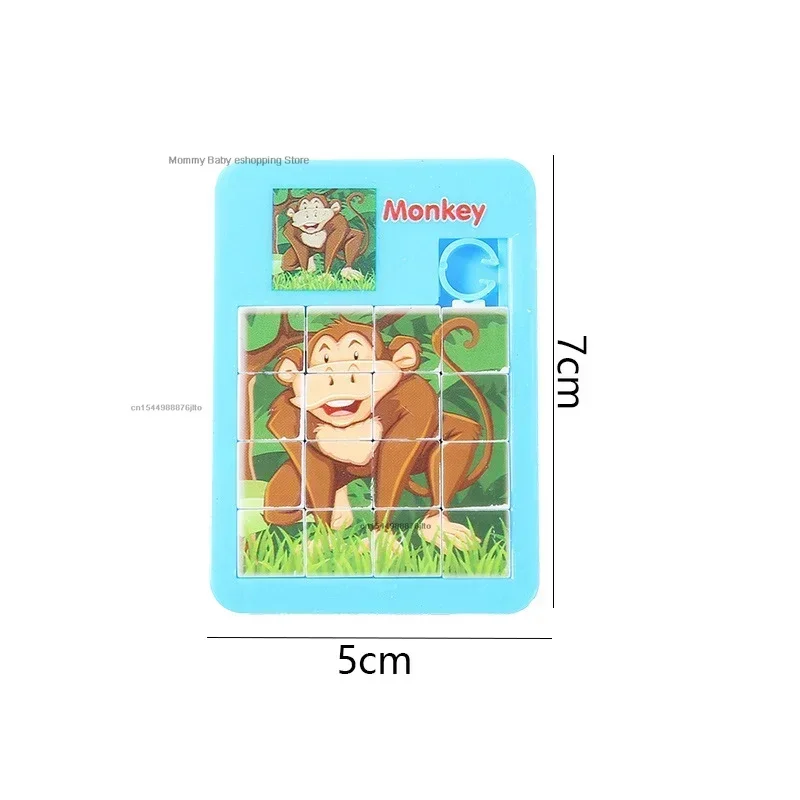 1pc Mini frühen Lernspiel zeug Entwicklung für Kinder Puzzle digitale Nummer 1-16 Tier Cartoon Puzzle Spiel Spielzeug