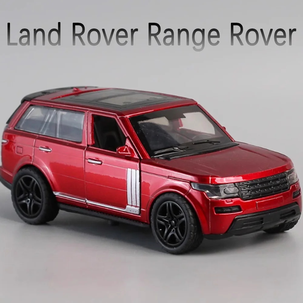 1:32 Land Rover Range Rover Alloy Miniature Car Model SUV Toys Diecast Pull Back 4 Doors Opened Off-road Vehicle for Boys Gifts