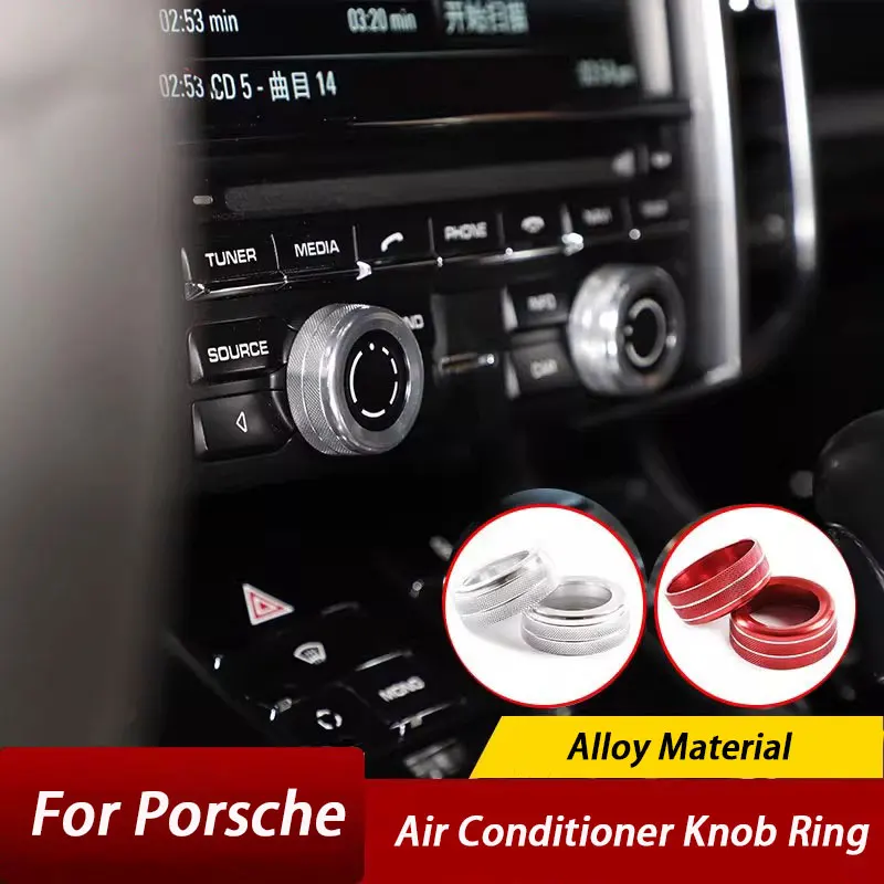 Car Volume Radio Knob Cover For Porsche Macan S Turbo Cayenne Panamera S 911 Boxste Car Accessories Clock Decoration Ring